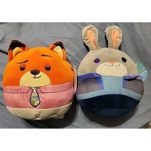 Squishmallows Zootopia Lot of 2 Judy Hopps and Nick Wilde 6.5 Inch Plush New